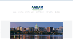 Desktop Screenshot of aaham-wi.org